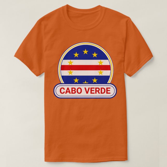 Camiseta Cabo Verde - Crachá Cabo Verde (Frente do Design)