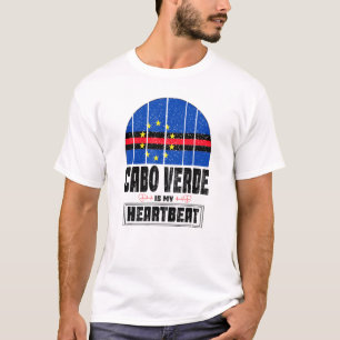 Camiseta Cabo Verde É O Meu Amor De Coração Cabo Verde Fl