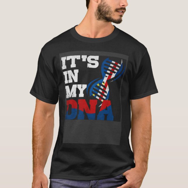 Camiseta Cabo Verde Its in my DNA Cabo Verdean flag Cape Ve (Frente)