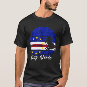 Camiseta Cabo Verde Retro Vintage Palm Tree Cabo Verdean Fl