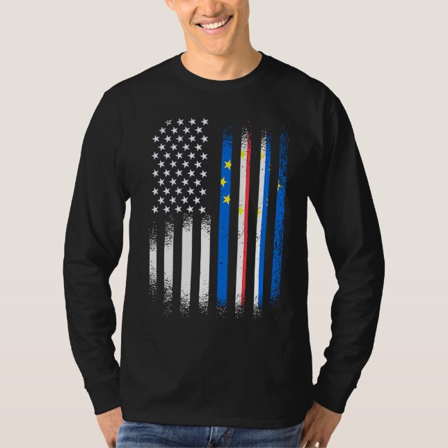 Camiseta Cabo Verdean American Patriot Groot Country USA Fl (Frente)