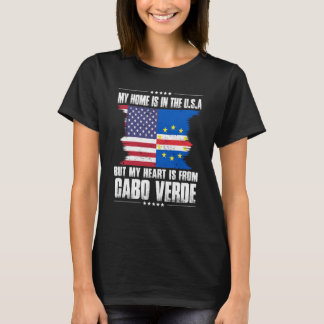 Camiseta Cabo Verdean American Patriot Grown Proud Home Hea