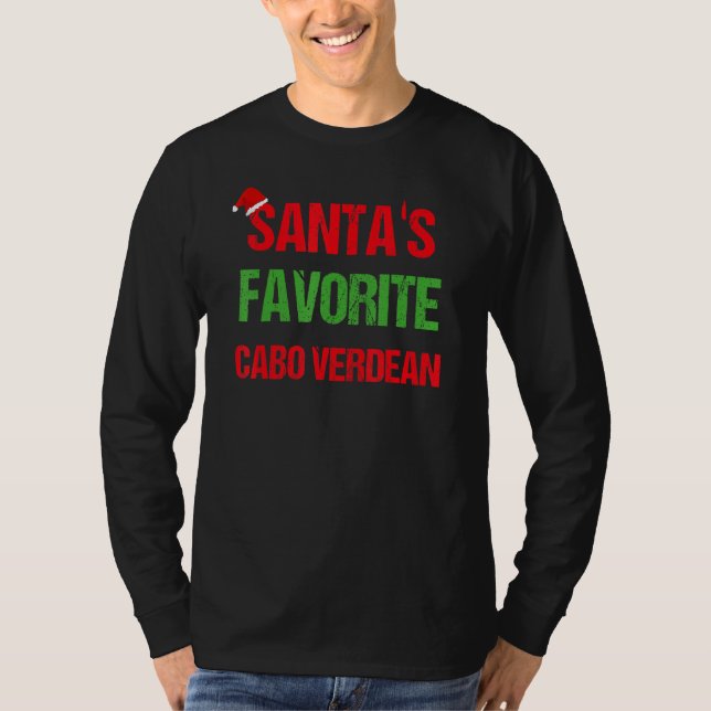 Camiseta Cabo Verdean Funny Cabo Verde Pajama Natal (Frente)