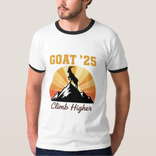 Camiseta Cabra ’25 Suba Mais Alto Motivação para Vetera