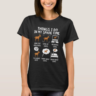 Camiseta Cabra 6 Coisas que faço no meu tempo livre Cabra C