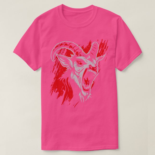 Camiseta Cabra assustadora (Frente do Design)