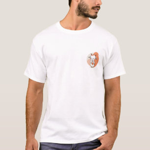 Camiseta Cabra Bebê Adorável Segurando um Pote de Leite