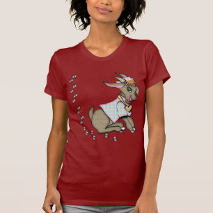 Camiseta Cabra Bonita Com Impressões De Casco
