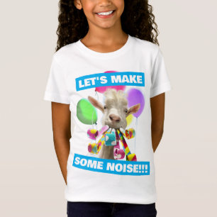 Camiseta Cabra com Cornetas de Festa
