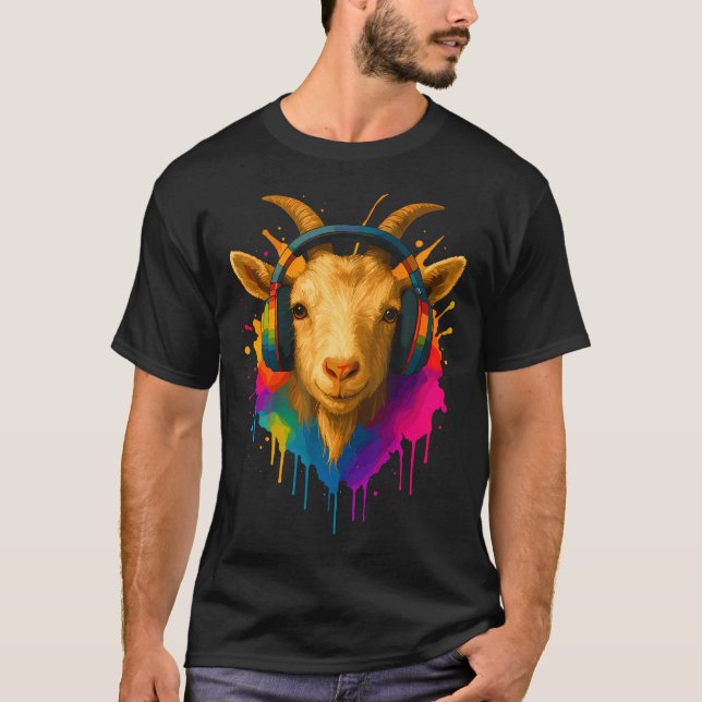 Camiseta Cabra Com Música (Frente)