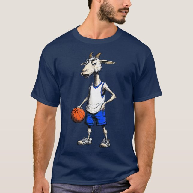 Camiseta Cabra de Basquete/T-Shirt de Caprino de Basquete (Frente)
