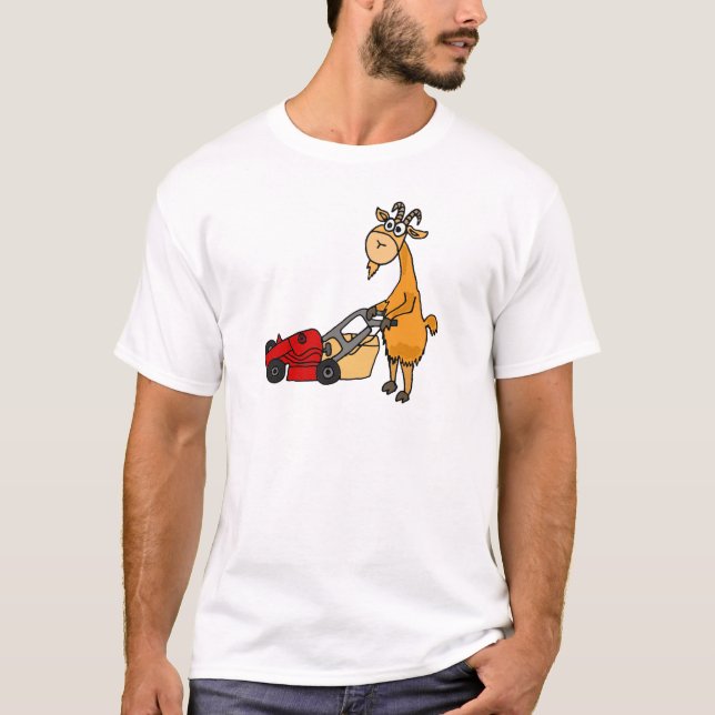 Camiseta Cabra de Billy engraçada que empurra desenhos (Frente)