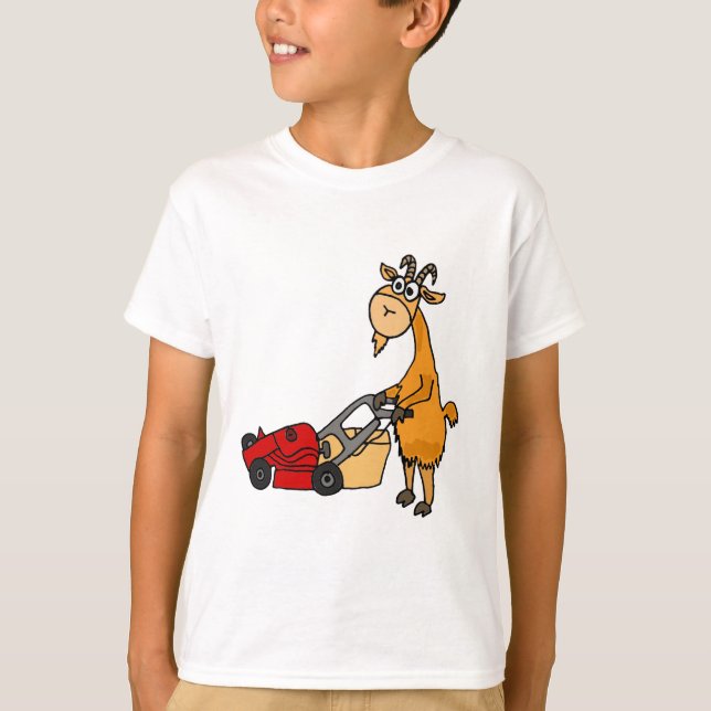 Camiseta Cabra de Billy engraçada que empurra desenhos (Frente)