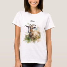 Cabra de Fazenda em Aquarela, personalizado