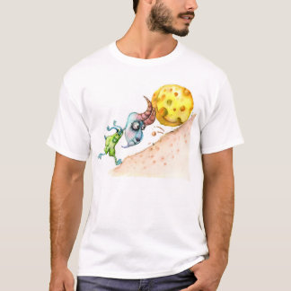 Camiseta Cabra de montanha engraçada que empurra o queijo