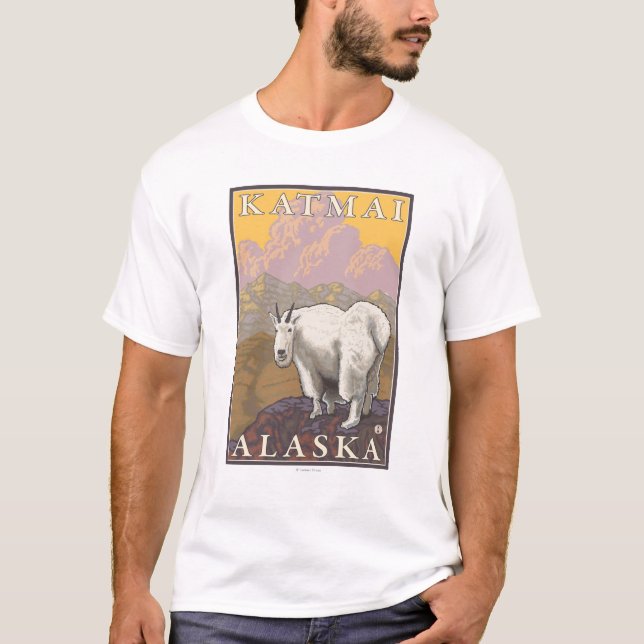Camiseta Cabra de montanha - Katmai, Alaska (Frente)