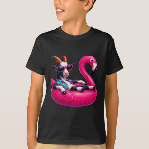 Camiseta Cabra de Verão Engraçada Rosa Festa de Piscina Hav