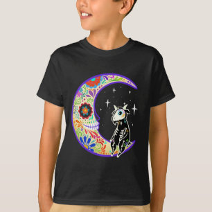 Camiseta Cabra Dia De Los Muertos Esqueleto Crânio de Açúca