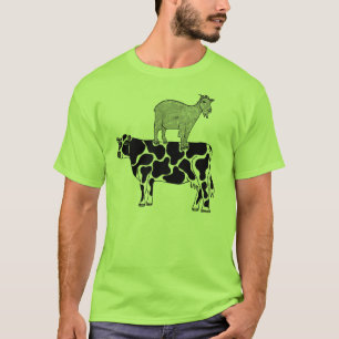 Camiseta Cabra em um t-shirt da vaca #2