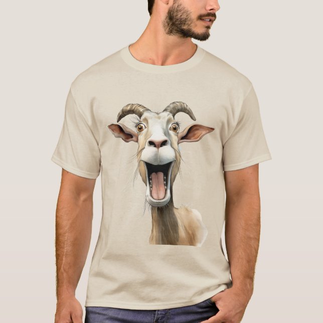 Camiseta Cabra engraçada (Frente)
