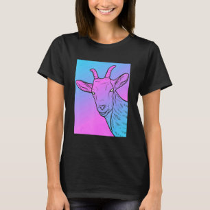 Camiseta Cabra Estética Vaporwave Pastel Cabra Goth