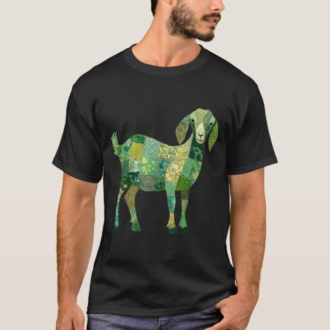 Camiseta Cabra Leiteira Núbia em Patchwork (Frente)