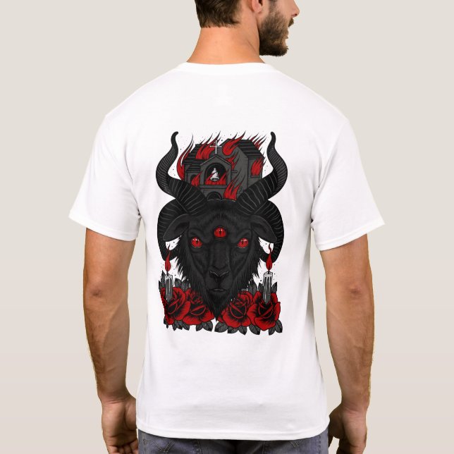 Camiseta Cabra Malvada Baphomet (Verso)