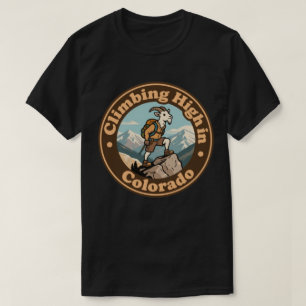 Camiseta Cabra Montês de Colorado Antiga Subindo