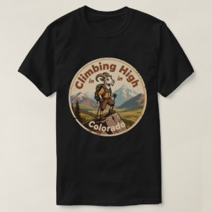 Camiseta Cabra Montês de Colorado Antiga Subindo