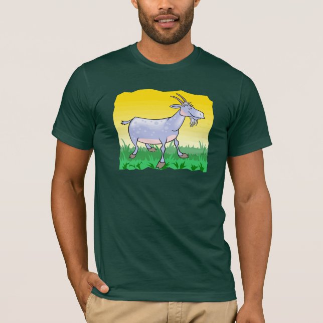 Camiseta Cabra no TShirt da grama (Frente)