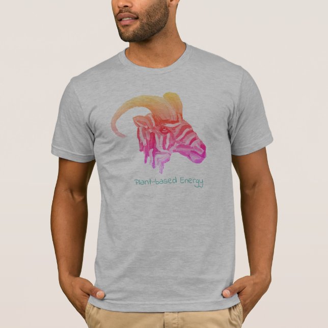 Camiseta cabra Planta-baseada da energia (EUA feitos & de (Frente)