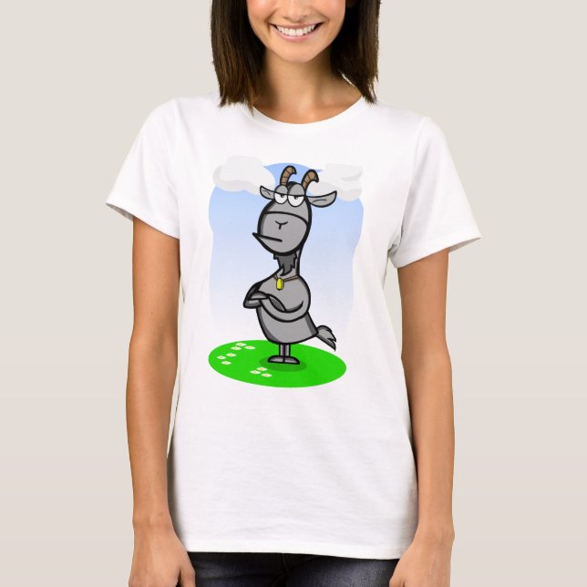 Camiseta Cabra velha irritada (Frente)