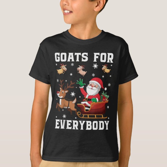 Camiseta Cabras de Natal Uni-kids Cabra de Natal Engraçado  (Frente)