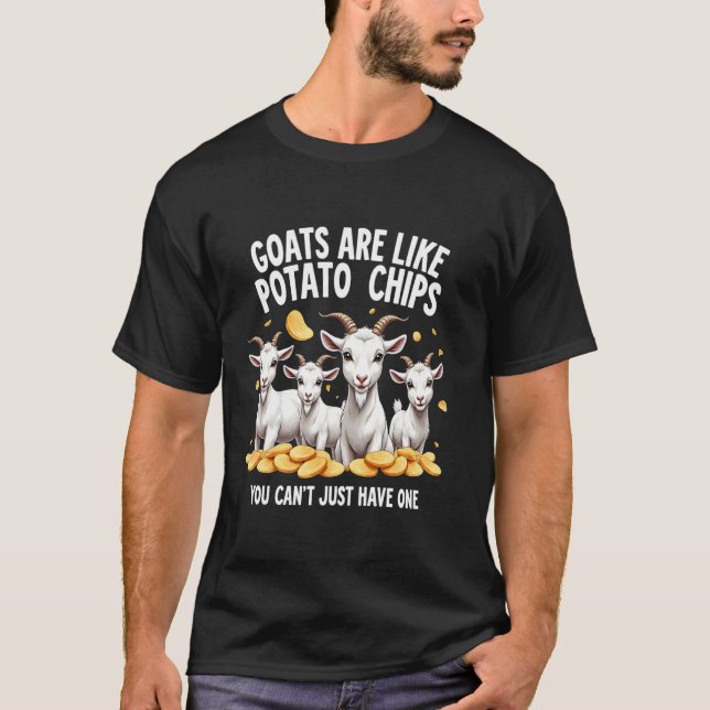 Camiseta Cabras São Como Batatas Fritas Você Não Pode Ter S (Frente)