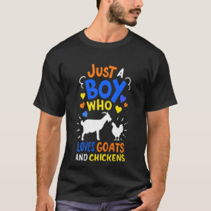 Camiseta Cabrito De Crianças Só Um Menino Que Ama Cabras E