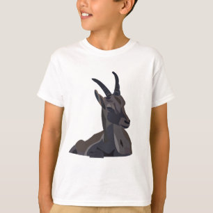 Camiseta Cabrito Íbex Arte Animal Crianças