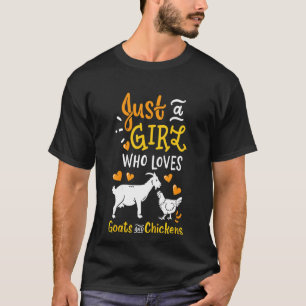 Camiseta Cabrito Infantil Apenas Uma Menina Que Ama Cabras
