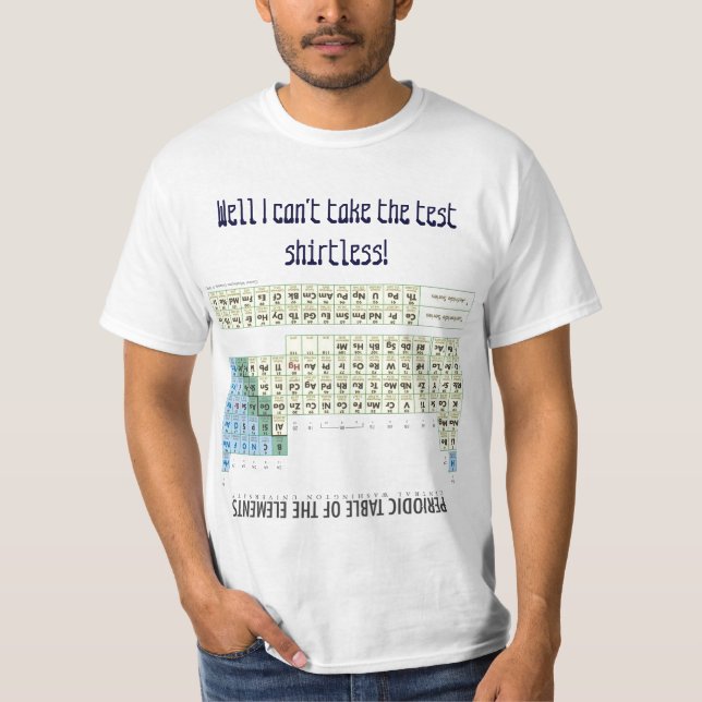 Camiseta Cábula da química da mesa periódica (Frente)