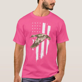 Camiseta Caça à bandeira americana Goose Bird Hunter Camo U