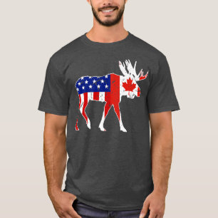 Camiseta Caça à bandeira dos EUA Elk do Canadá