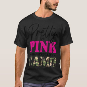Camiseta Caça à Camuflagem Rosa Engraçada Caçador de Veados