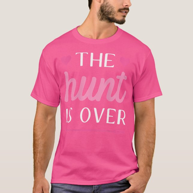 Camiseta Caça à Despedida de Solteira Wo A Caça Terminou (Frente)