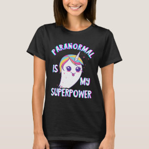Camiseta Caça a Fantasma Superpoder Paranormal Unicórnio