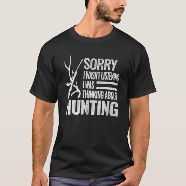 Camiseta Caça A Homens Caçadores De Cotação Caçada (Frente)