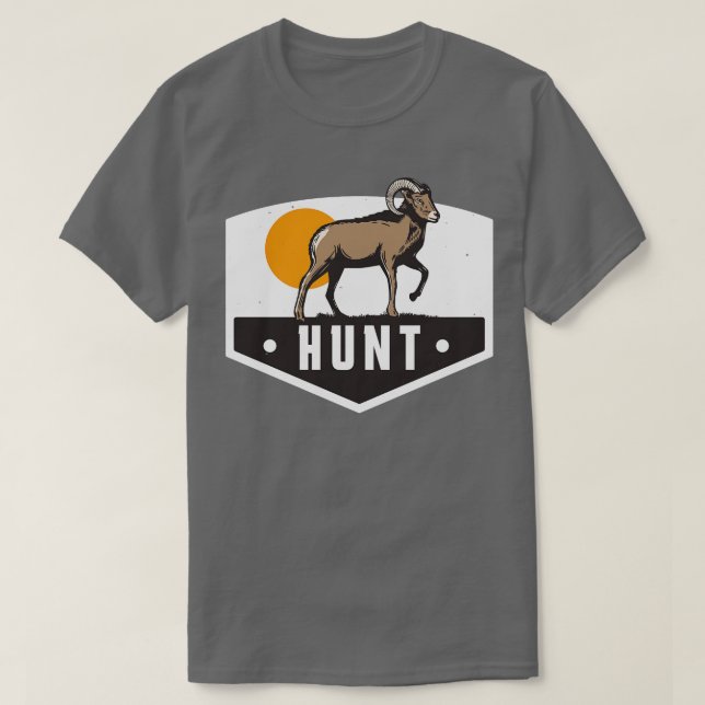 Camiseta Caça à Ibex Vintage Hunter (Frente do Design)