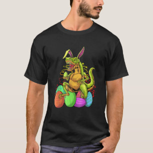 Camiseta Caça A Ovos Rex De Coelhinhos De Páscoa - Garotos 
