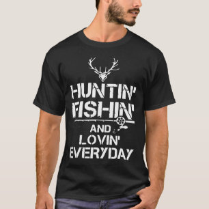 Camiseta Caça À Pesca Adorando Um Exterior Único E Engraçad