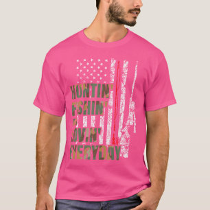Camiseta Caça À Pesca Adorável Todos Os Dias Com Caça Aos V
