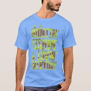 Camiseta Caça À Pesca Que Ama Todos Os Dias Aos Pais Pais D
