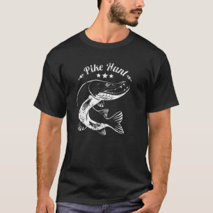 Camiseta Caça a Pike norte. Pistas De Pesca De Refrigeração